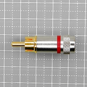 モガミ・ネグレックス　#7551　高級RCAプラグ　φ6mmケーブル用　赤